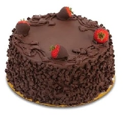 9-12 Kişilik Sade Klasik Çikolatalı Yaş Pasta